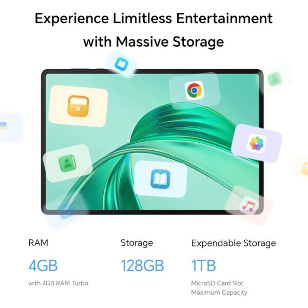 HONOR Pad X8a with Free Flip-Cover 27.94cm (11 inch) Wi-Fi Tablet, 4GB RAM 128 GB ROM Expandable Up to 1TB FHD Display 90Hz Refresh Rate, 8300mAh Battery, Quad Speakers, Snapdragon 680, Android 14 - Image 2