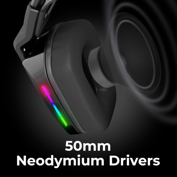 ZEBRONICS Havoc Premium Gaming Over Ear Headphone with Dolby Atmos Subscription, 50mm Neodymium Drivers, - Image 3
