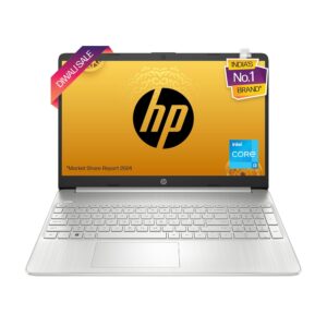 HP Laptop 15s, 12th Gen Intel Core i3, 15.6-inch (39.6 cm), 8GB DDR4, 512GB SSD, Thin & Light, Dual Speakers (Win 11, MSO 2021, Silver, 1.69 kg),