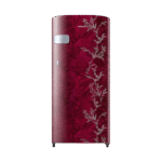 Samsung 184L 1 Star Digital Inverter Direct-Cool Single Door Refrigerator(RR19C2YCZ6R/NL,Mystic Overlay Red) Base Stand Drawer